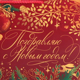 Пакет-коробка Поздравляю тебя, 28 20 13 см - Дарите счастье фото 4