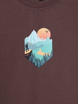 Футболка с контрастной отделкой Шоколад с принтом 7+ - Bungly фото 8