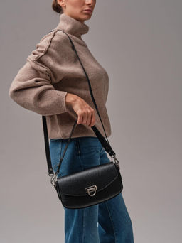 Кожаная сумка кросс-боди Azaro 31049 черный соло