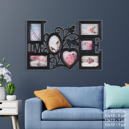 Фоторамка коллаж 62х42 см / F-20 /уп 16/ 7 фото (Белый)