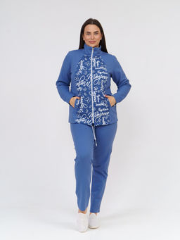 Костюм Теплый вечер индиго/буквы