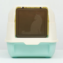 Туалет закрытый, 36×51×34 см, с откидным верхом, пластик, голубой