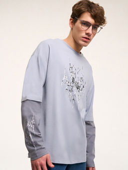 Лонгслив светло-серый CN25116L