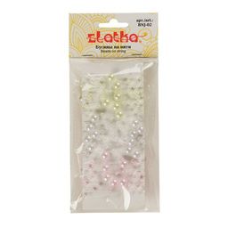 Бусина Zlatka на нити пластик BNJ-02 5 х 3 шт 3.9 м 0.05 м №04 ассорти