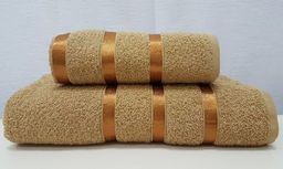 Комплект полотенец (подарочная упаковка) Gulcan SWANn 2 шт. (50x90, 70x140) КОФЕЙНЫЙ