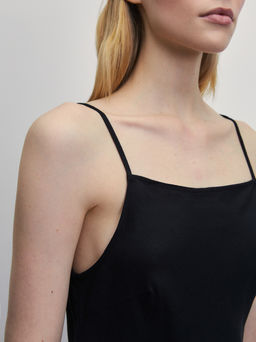 Льняной сарафан миди с разрезами / Zarina  фото 6