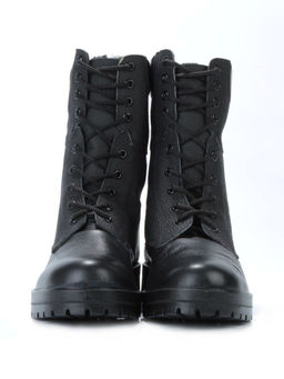 05-9007 BLACK Ботинки зимние мужские (искусственная кожа, искусственный мех)