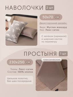 Комплект постельного белья Сатин Aurora Veil с Покрывалом AV001 Евро - Ситрейд фото 3