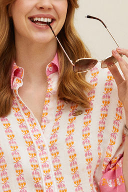 Женская розовая рубашка с длинным рукавом - U.s. polo assn фото 6