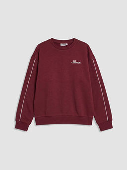 Bask?l? K?z ?ocuk Soft Touch Sweatshirt