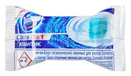 ДОМЕСТОС блок д/очищения унитаза 40гр Смен.блок Атлантик