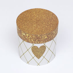 Набор круглых коробок 5в1 Сердце золотое, 25 25 15 15 см - Simaland фото 4