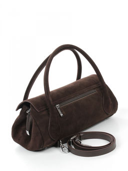 LACCOMA сумка Y9586F-коричневый натуральная замша, натуральная кожа полиэстер