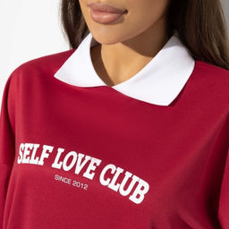 Свитшот свободного кроя с воротничком Модный сдвиг - Charutti фото 3