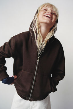 BASIC ZIP-UP HOODIE - Zara фото 5
