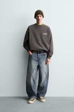 PRINTED CREW NECK SWEATSHIRT