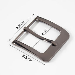 Цена за 2 шт. Пряжка для ремня, 5.5×5.2 см, 40 мм, цвет чёрный никель