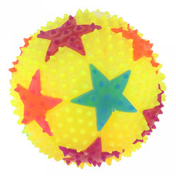Пэт тойс (Pet toys) Игрушка для собаки Мяч с шипами д7,5см, круглый, ПВХ, с пищалкой, светящаяся, цвета микс (Китай)