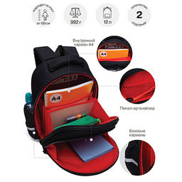 RAz-687-1 Рюкзак школьный с картхолдером на держателе - Grizzly фото 39