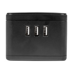 S-GCD2-1,5SBU BLACK Удлинитель серии Standard, с/з, шнур 1,5м, 2 гнезда, 3 USB, 16А. Черный. ТМ Uniel