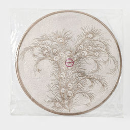 Набор салфеток сервировочных Доляна Павлин, 2 шт, d=38 см, цвет бежевый  фото 7