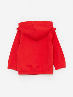 Kap??onlu Uzun Kollu Basic K?z Bebek Fermuarl? Sweatshirt - Waikiki фото 2