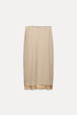 BEADED SEQUINNED MIDI SKIRT - Zara фото 3