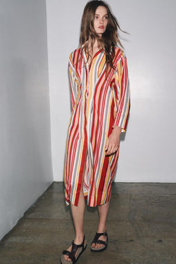 ZW COLLECTION STRIPED SHIRT DRESS