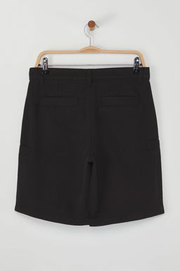 TRENDYOL MAN Limited Edition Erkek Siyah Gabardin Brit Kapamal? Yan Cep Detayl? Sort & Bermuda TMNSS25SR00026 - Trendyolmilla фото 6