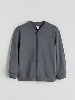 Basic Erkek ?ocuk Fermuarl? Sweatshirt