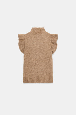 WOOL TOP WITH RUFFLES - Zara фото 7