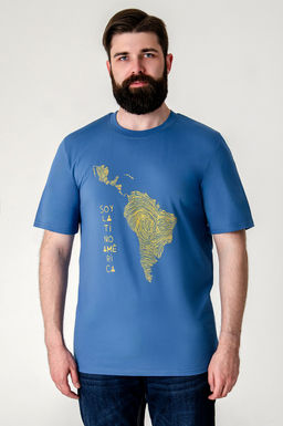 Арт. 614-153 Футболка мужская 48-56 (5 шт) Цвет:синий