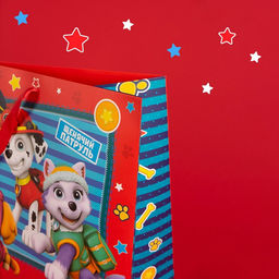 Пакет подарочный «С днём рождения»,61х46х20 см, упаковка, Щенячий патруль