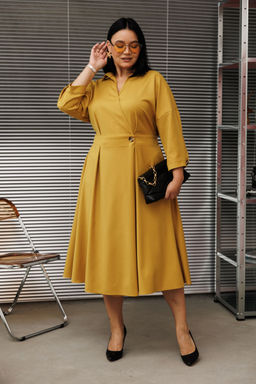 Платье Anastasia 1229.1 горчица