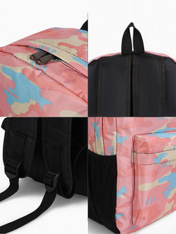 Рюкзак школьный на молнии, с карманами, с принтом, размер 30?13?42 см, тёмно-синий/чёрный