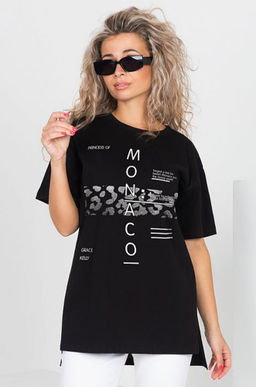 Женская хлопковая футболка оверсайз Brosko