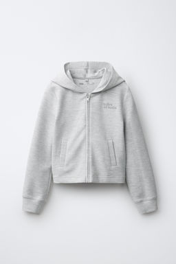 CHAQUETA CON CAPUCHA WAFFLE GYM / Gris vigor?