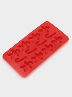 Форма для конфет и шоколада новогодняя Доляна Карамельное чудо, силикон, 21?10 см, 12 ячеек (3.5?3.5 см), красная