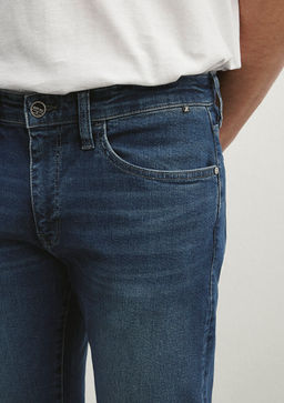 Jake Mavi Pro Golgeli Indigo Mavi Jean Pantolon фото 7