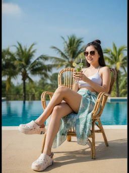 Шлепанцы на высокой платформе ЭВА