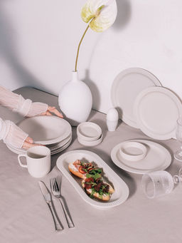 УЦЕНКА Набор тарелок глубоких 2 шт. Magistro Jarwah Lausanne 21.3×4 см, серый