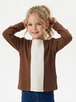 Футболка (лонгслив)	 UD 1289 коричневый - Mini maxi фото 9