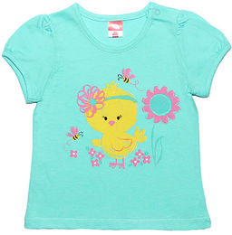 CRB wear/CSB 61292 Футболка для девочки, светло-бирюзовый/Ex.Cherubino  фото 3
