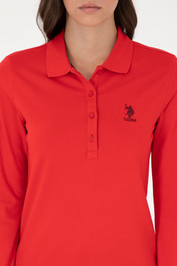 Свитшот женский U.S. Polo Assn красный  фото 6