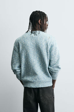 DISTRESSED TWISTED YARN CARDIGAN