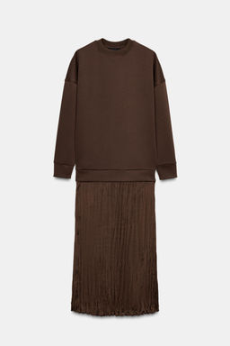 COMBINED SATIN DRESS - Zara фото 5