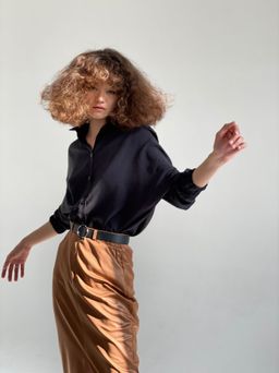 10846 Рубашка базовая чёрная - Martichelli фото 10