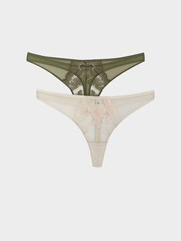 Dantelli Fantezi Tanga K?lot 2li
