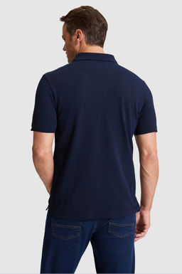 Erkek Lacivert Regular Fit Polo Yaka Basic Ti__rt