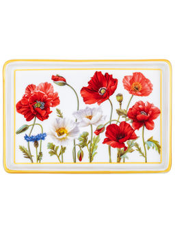 Масленка 15,5*10,5*7,8 см "Маки" NEW BONE CHINA